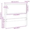 vidaXL Vzglavje Drugo Rjava 100 cm Trdna borovina