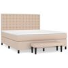 vidaXL Box spring postelja z vzmetnico kapučino 160x200cm umetno usnje