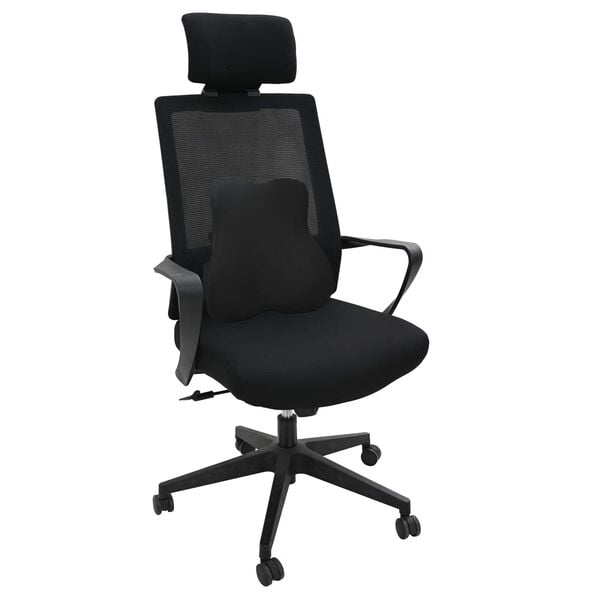 vidaXL Vzglavnik z blazino Prilagodljiva Črna 40 x 40 x 11 cm Mrežast