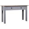 vidaXL Konzolna mizica siva 110x40x72 cm trdna borovina Panama Range