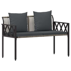 vidaXL Zunanje klopi 2 -Seater 116 x 56 x 75 cm poli ratan