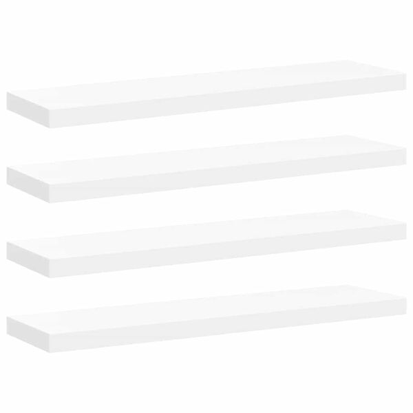 vidaXL Stenske police 4 kosi bele 90x23,5x3,8 cm MDF