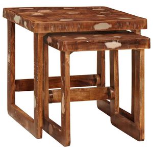 vidaXL Gnezditvene mize 2 kos Rjava 46 x 46 x 45 cm