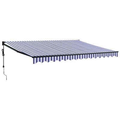 vidaXL Avtomatsko zložljiva tenda modra in bela 4,5x3 m
