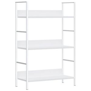 vidaXL Knjižna polica 3-nadstropna bela 60x27,6x90,5 cm inž. les