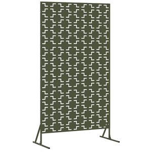 vidaXL Zaslonska za&scaron;čita 100 x 50 x 180 cm Jeklo Olivno zelena