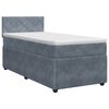 vidaXL Postelja boxspring z vzmetnico Temno siva 90 x 200 cm Žamet