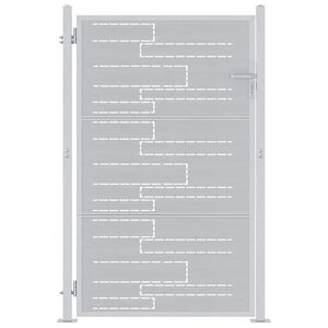 vidaXL Vrtna vrata 85 x 144 cm Nerjaveče jeklo Srebrna Zaklenljivo