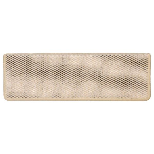 vidaXL Samolepilne preproge za stopnice sisal 15 kosov 65x21x4 cm Berber