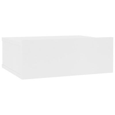 vidaXL Stenska nočna omarica bela 40x30x15 cm iverna plošča