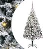 vidaXL Umestno božično drevo Bela 180 cm PVC, jeklo in plastika