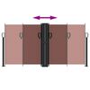vidaXL Zložljiva stranska tenda rjava 120x600 cm