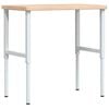 vidaXL Delovna miza 100x60x(73-99,5) cm trdna hrastovina pravokotna