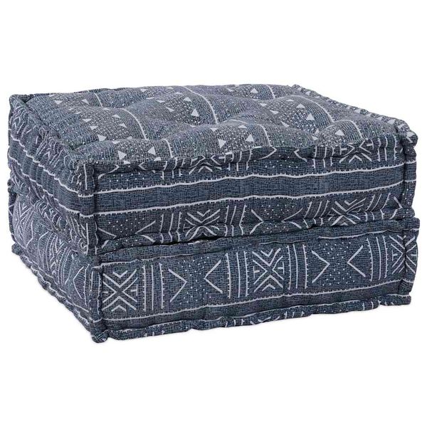 vidaXL Modularni kavč 2 pcs Indigo tisk 140 x 70 x 36 cm blago