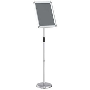vidaXL Razstave na sejmih srebrna 30 x 25 x 128 cm Aluminij