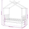 vidaXL Otro&scaron;ki posteljni okvir s predalom trdna borovina 70x140 cm