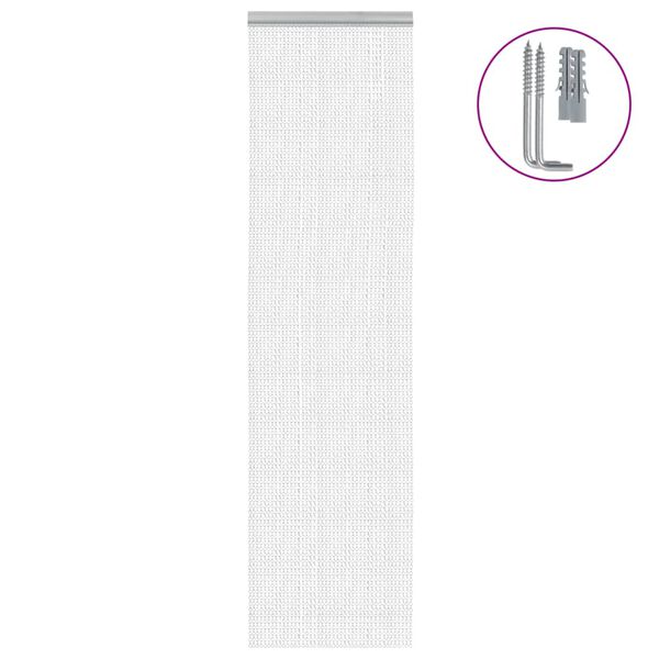 vidaXL Verižna mreža proti mrčesu za vrata 56x202 cm aluminij