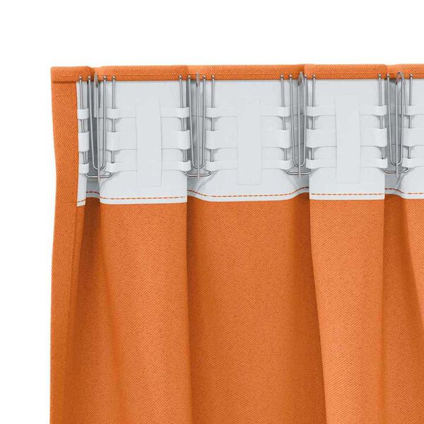 vidaXL Zavese za zatemnitev z obroči 2 pcs Svetlo oranžna 245 x 140 cm