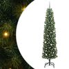 vidaXL Umestno božično drevo Zelena 240 cm PVC in Jeklo in Plastika
