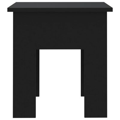 vidaXL Klubska mizica črna 40x40x42 cm iverna plošča