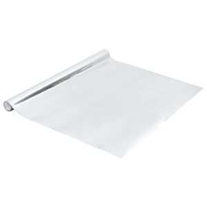 vidaXL Samolepilna folija za pohi&scaron;tvo visok sijaj srebrna 500x900 cm