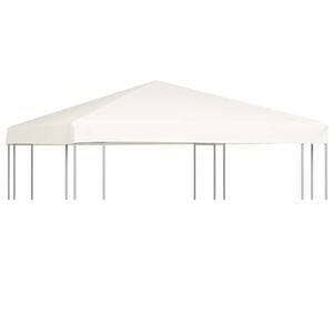 vidaXL Streha za paviljon 310 g/m&sup2; 3x3 m kremno bela