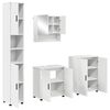 vidaXL Komplet pohi&scaron;tva za kopalnico 4 kos Bela 61 x 35 x 64 cm