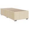 vidaXL Box spring postelja z vzmetnico krem 90x200 cm blago
