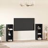 vidaXL Komplet TV omaric 2 pcs Črna Orehovina 107 x 35 x 37 cm