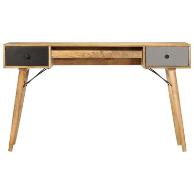 vidaXL Pisalna miza z 2 predaloma 130x50x80 cm trden mangov les