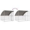 vidaXL Kletka za pi&scaron;čance 2 pcs srebrna 400 x 200 x 198,5 cm