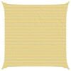 vidaXL Senčna platna Rumena in Bela 6 x 6 m HDPE