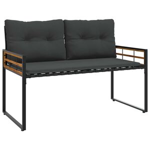 vidaXL Lesena ležajna klop 114 x 55 x 77 cm Zatemnjeno siva Pravokotna