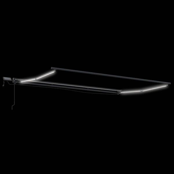 vidaXL Ročno senčilo s LED-ji Antracit 4,5 &times; 3 m Aluminij