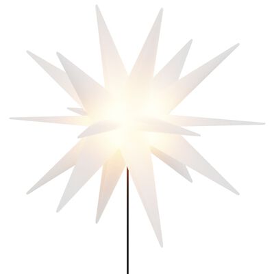 vidaXL Božična svetilka s talno konico LED zložljiva bela 57 cm