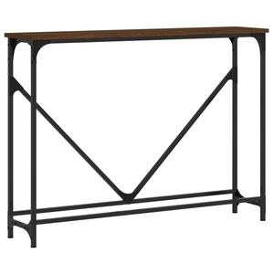 vidaXL Konzolna mizica rjav hrast 102x22,5x75 cm inženirski les