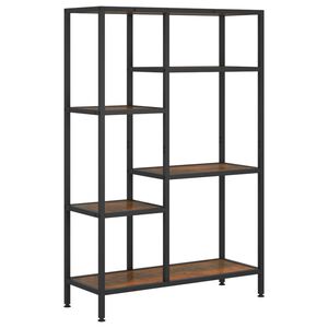 vidaXL Knjižni regal 80x30x120 cm jeklo in inženirski les