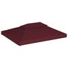 vidaXL Streha za paviljon 2-delna 310 g/m² 4x3 m bordo