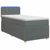 vidaXL Postelja boxspring z vzmetnico Temno siva 80 x 200 cm Blago