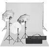 vidaXL Komplet za foto studio z lučmi in ozadjem