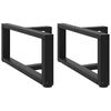 vidaXL Noge za klubsko mizico v obliki črke T, 2 kosa, črne, 70x25x(30-31) cm, jeklo