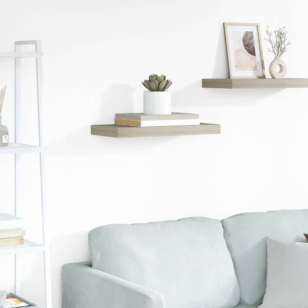 vidaXL Stenska polica barva hrasta 50x23x3,8 cm MDF