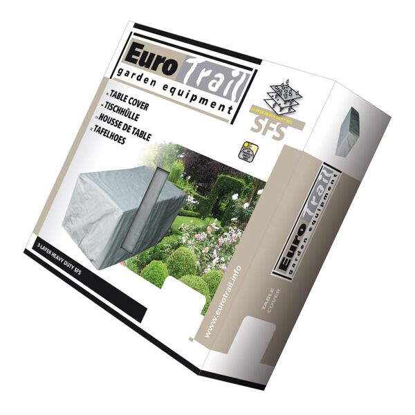 Eurotrail Za&scaron;čitno pokrivalo za vrtno mizo 255x110x75 cm sivo