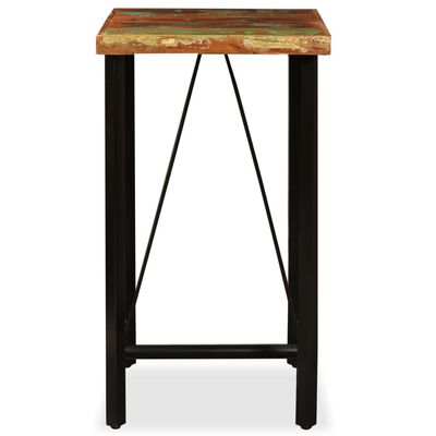 vidaXL Barska miza iz trdnega predelanega lesa 60x60x107 cm