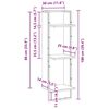 vidaXL Stenska polica Umetni hrast 30 x 25 x 100 cm Konstruiran les