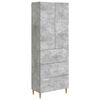 vidaXL Set omar 2 kos 66 x 34,5 x 90 cm Inženirski les Betonsko siva