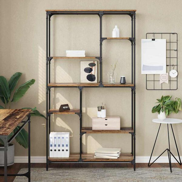 vidaXL Knjižna polica Star les 99 x 35,5 x 176 cm Konstruiran les