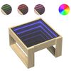 vidaXL Klubska mizica z neskončnimi LED sonoma hrast 50x53x30 cm