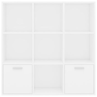 vidaXL Knjižna omara bela 98x30x98 cm iverna plošča