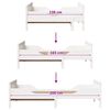 vidaXL Konstrukcija postelje Bela 80 x 200 cm Konstruiran les